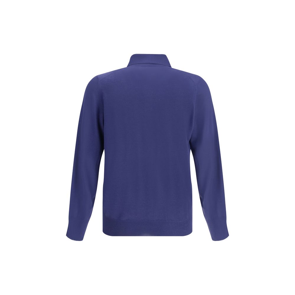 Brunello Cucinelli Blue Cashmere Dress Shirt