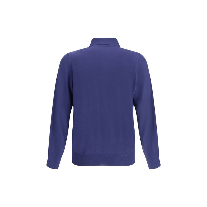 Brunello Cucinelli Blue Cashmere Dress Shirt