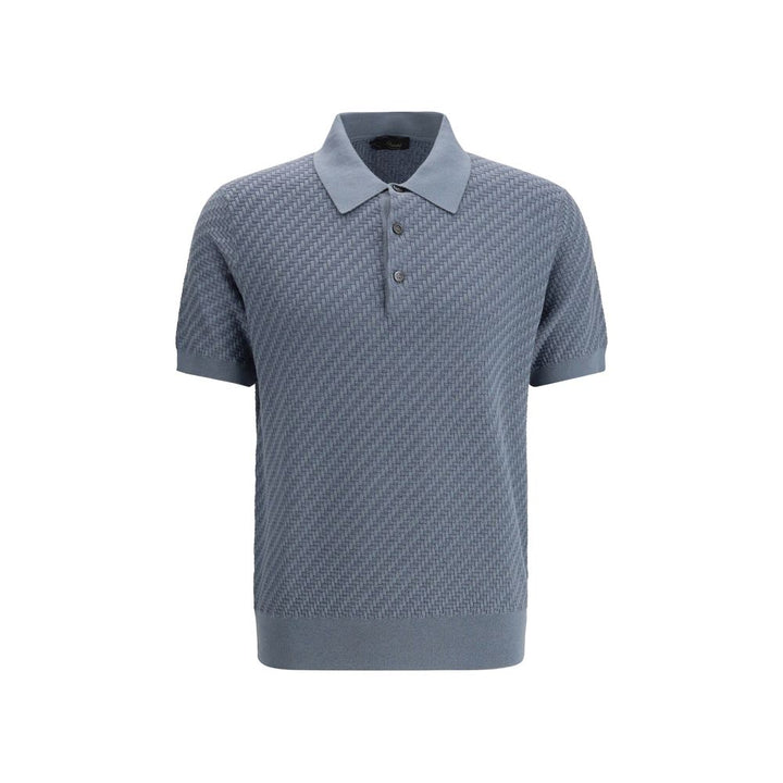 Brioni Blue Cotton Polo Shirt