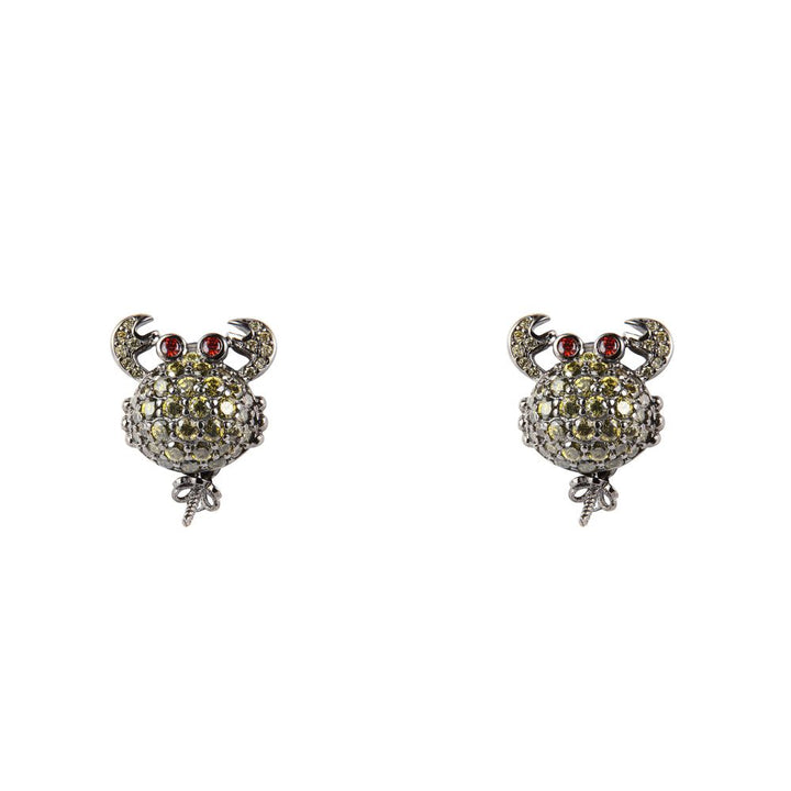 Lancaster Black Silver Earrings