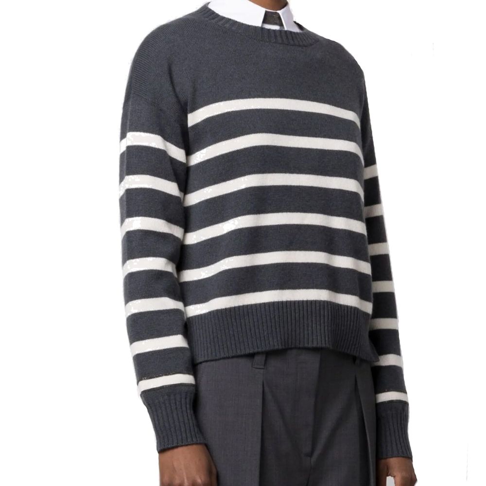 Brunello Cucinelli Gray Cashmere Sweater