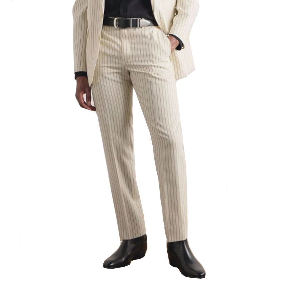 Celine White Wool Flared Pants