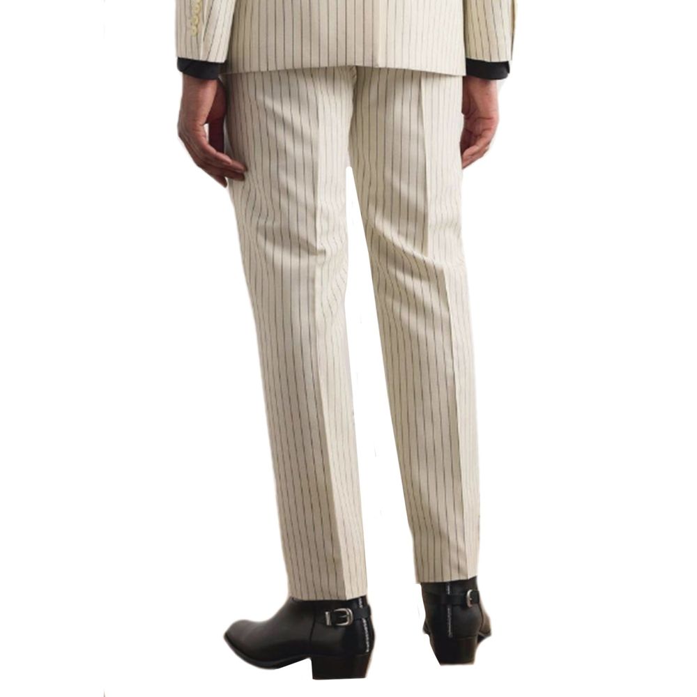 Celine White Wool Flared Pants