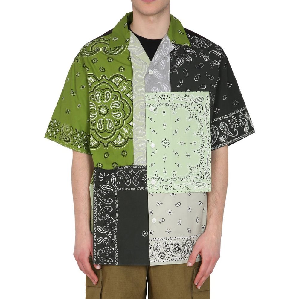Kenzo Bicolor Cotton Shortsleeve Shirt