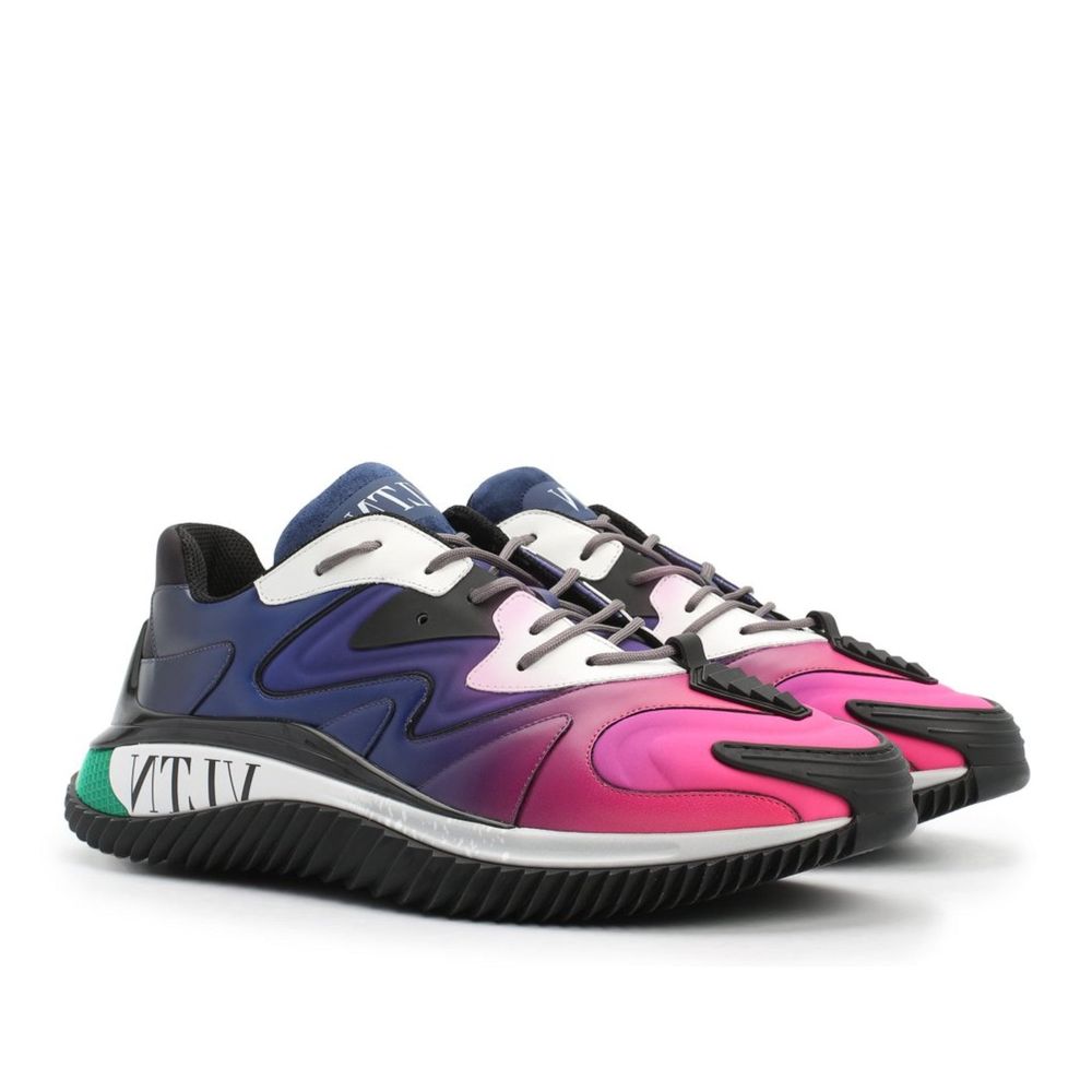 Valentino Garavani Black Calfskin Athletic Sneakers