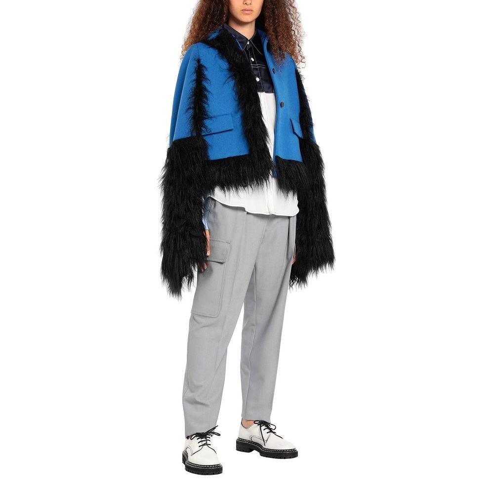 Maison Margiela Blue Wool Cloacks
