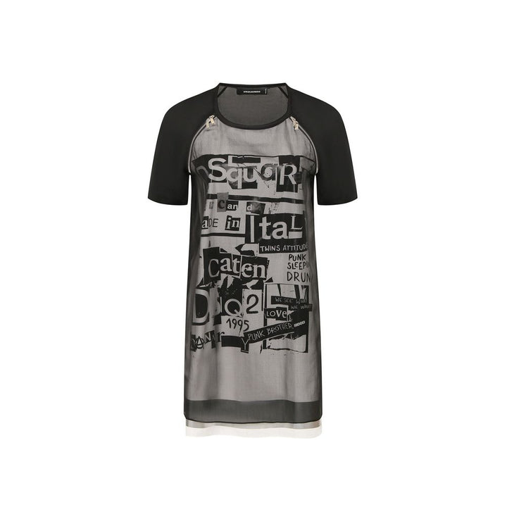 Dsquared² Black Silk Casual Dress