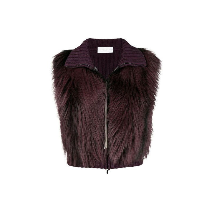 Fabiana Filippi Gray Merino Wool Sleveless Jacket