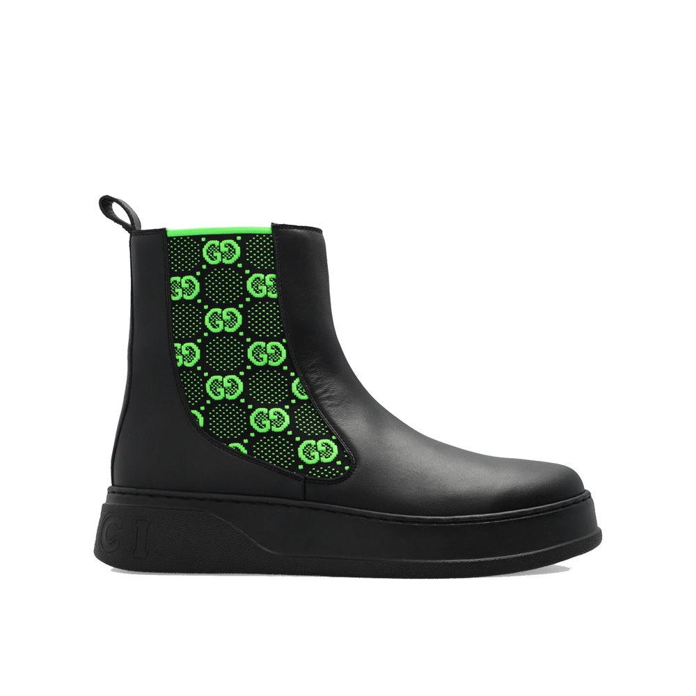 Gucci Black Leather Chelsea Boots