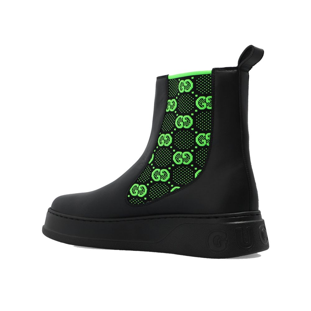 Gucci Black Leather Chelsea Boots