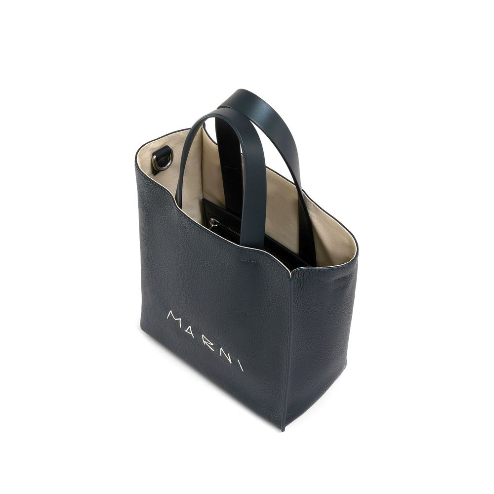 Marni Black Calfskin Tote Bag