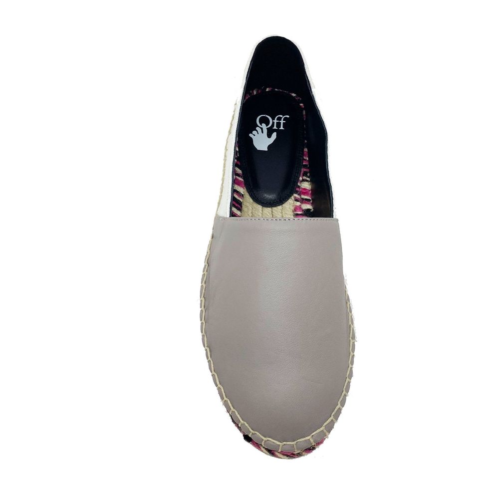 Off-White Beige Calfskin Espadrilles