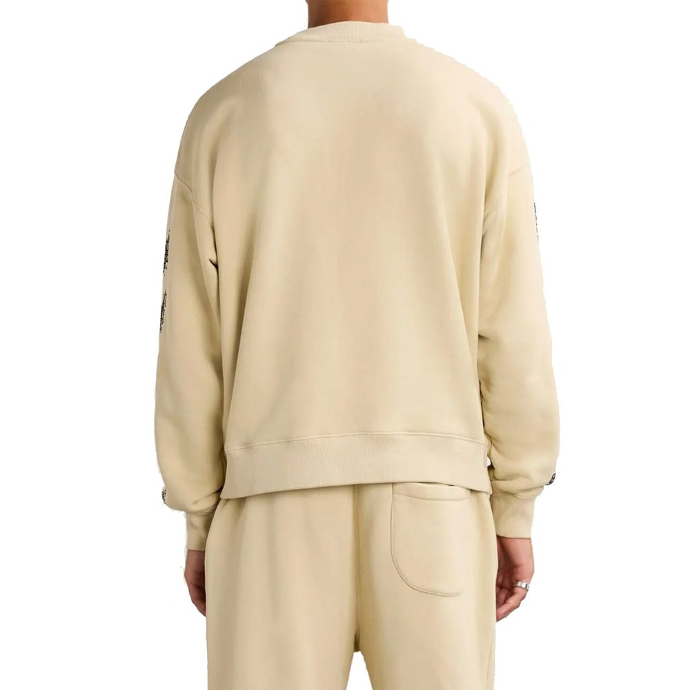 Off-White Beige Cotton Sweatshirt