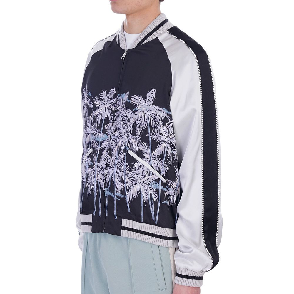 Palm Angels Black Polyester Bomber
