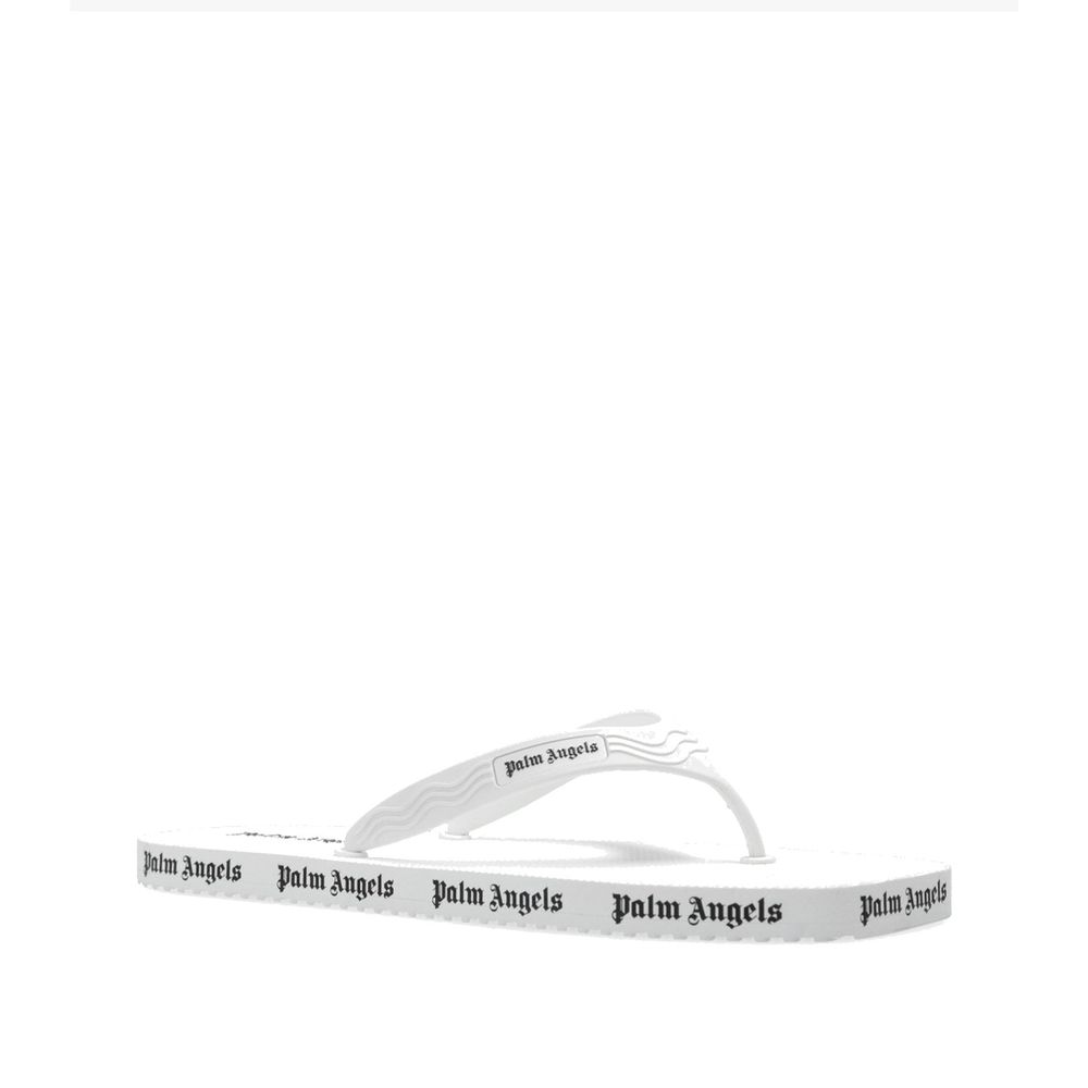Palm Angels White Rubber Slides