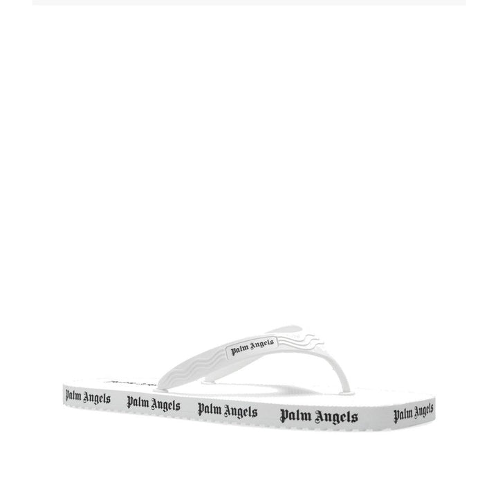 Palm Angels White Rubber Slides