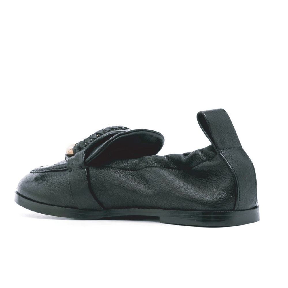 See By Chloé Black Calfskin Moccassin