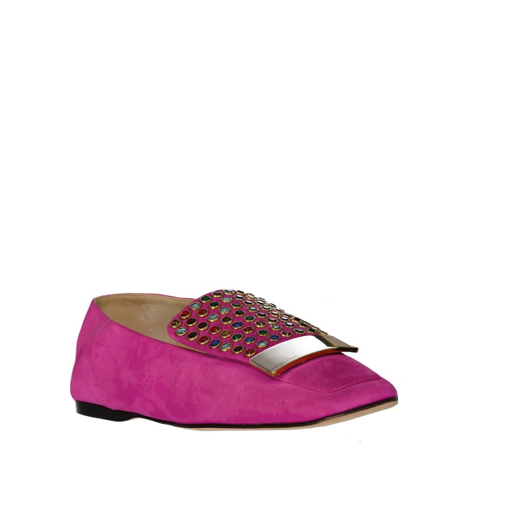 Sergio Rossi Multicolor Calfskin Slip-On Loafers