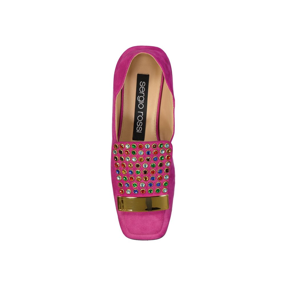 Sergio Rossi Multicolor Calfskin Slip-On Loafers