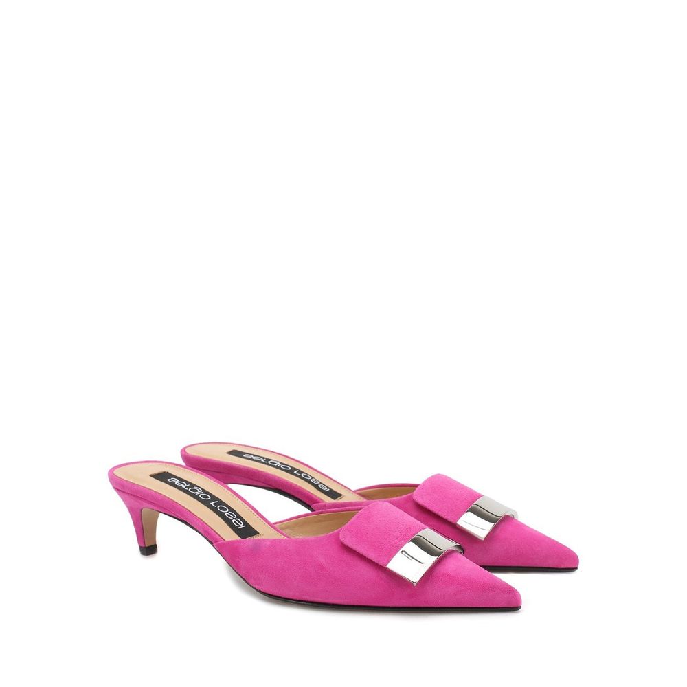 Sergio Rossi Multicolor Calfskin Mules