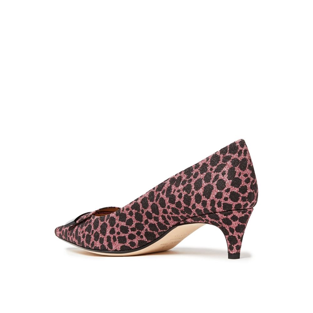 Sergio Rossi Multicolor Fabric Mid Heel Pumps