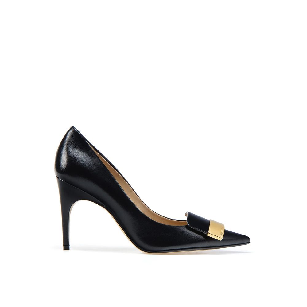 Sergio Rossi Black Calfskin Pumps