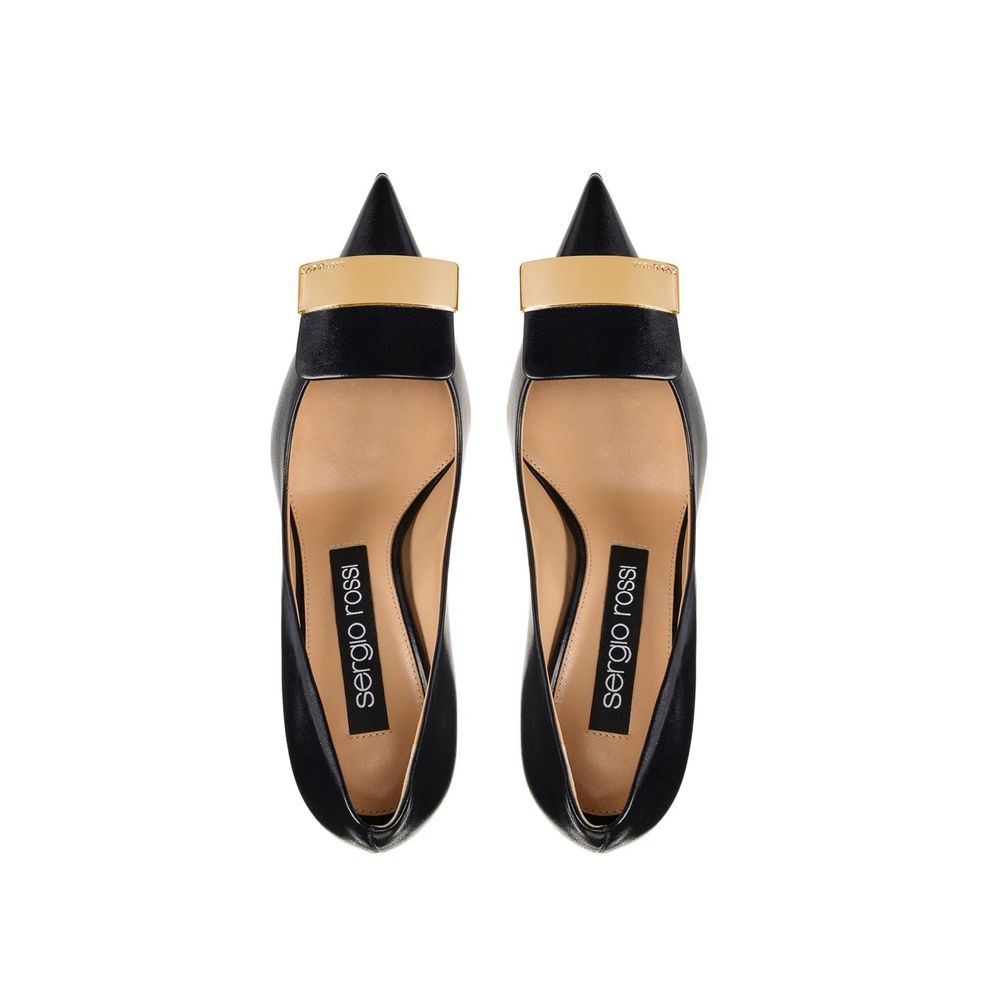 Sergio Rossi Black Calfskin Pumps