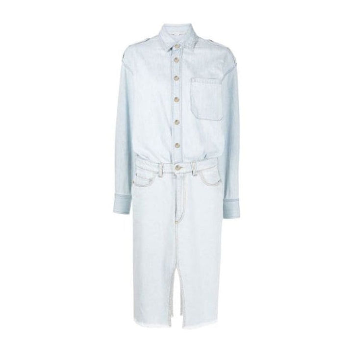 Stella McCartney Blue Cotton Casual Dress