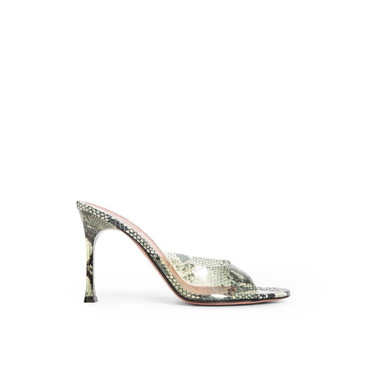 Amina Muaddi Bicolor Pvc Stiletto Heel Sandals
