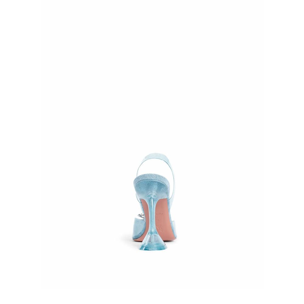 Amina Muaddi Blue Plexiglass Pumps