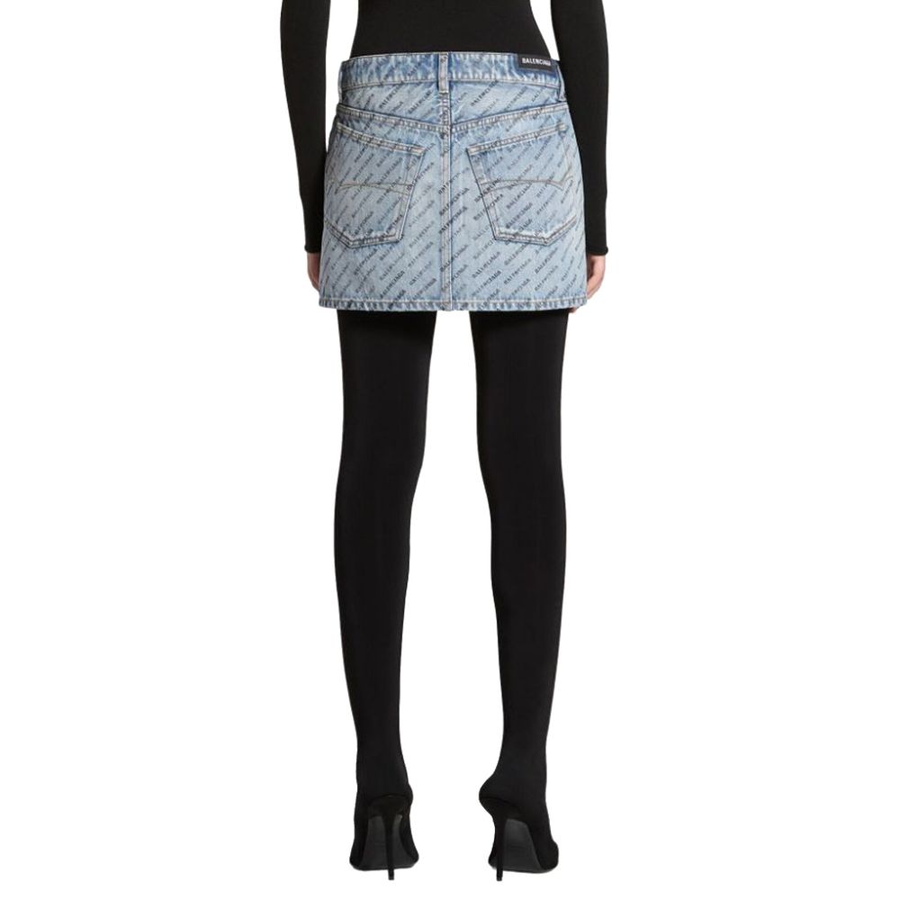 Balenciaga Blue Denim Skirt