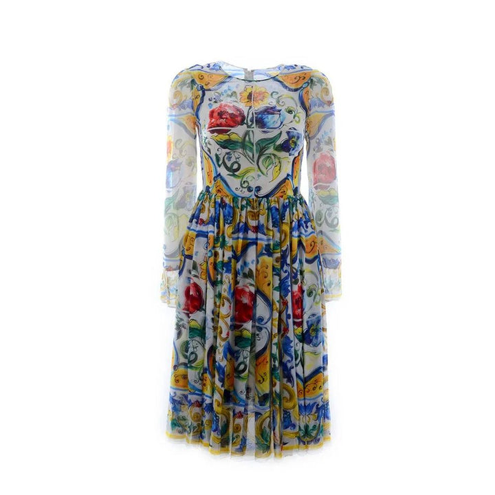 Dolce & Gabbana White Silk Casual Dress