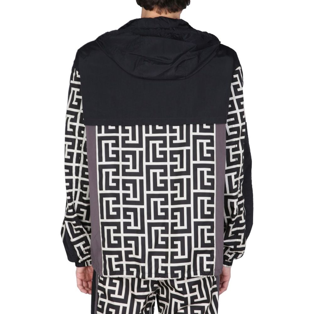 Balmain Black Nylon Shell Jacket