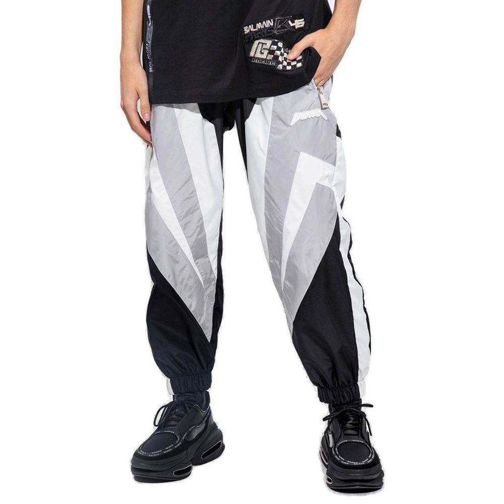Balmain Black Polyester Joggers (Workout Pants)
