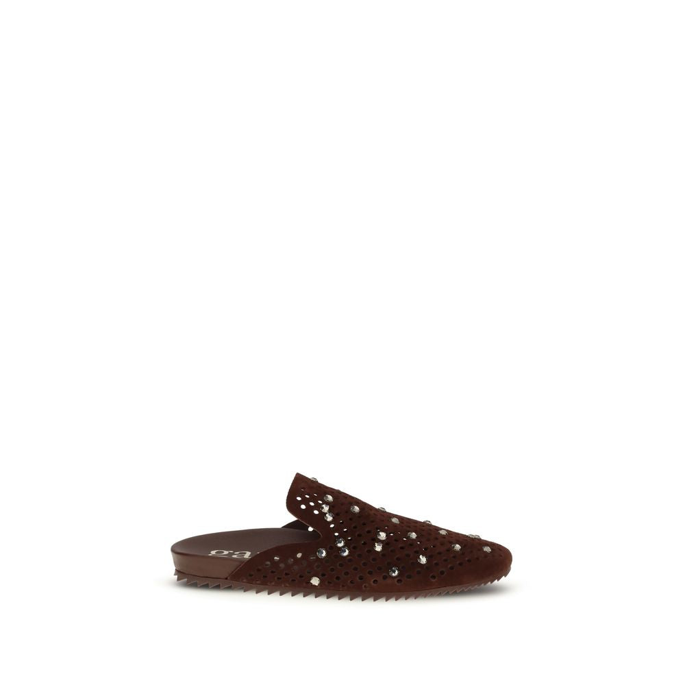 Pedro García Brown Calf Leather Bos Taurus Mules