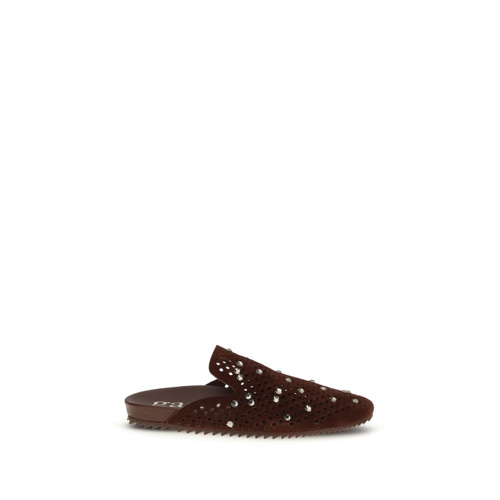 Pedro García Brown Calf Leather Bos Taurus Mules