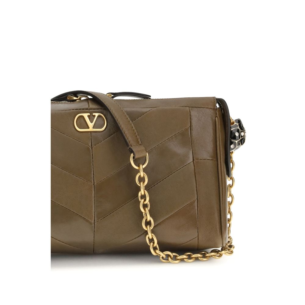 Valentino Garavani Brown Lamb Ovis Aries Aries Shoulder Bag