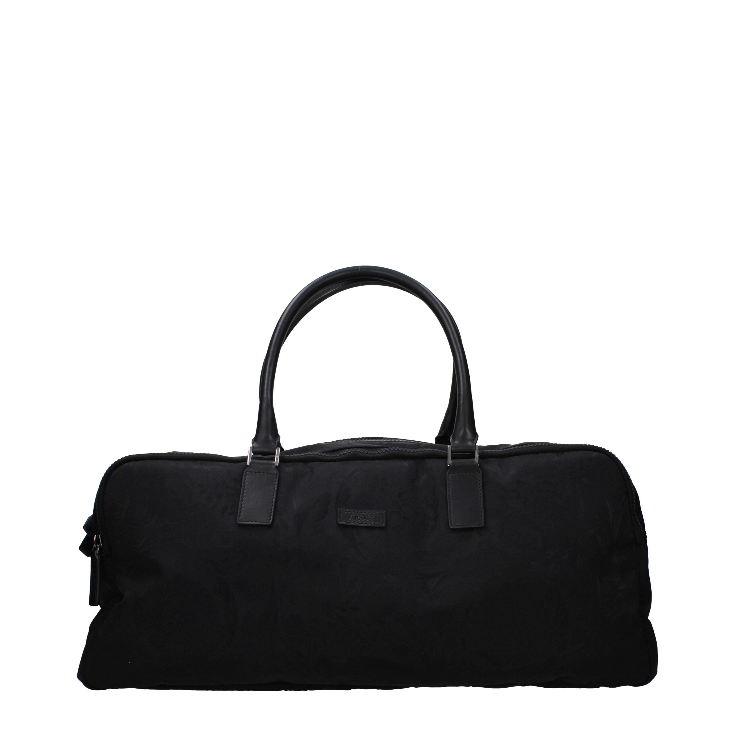 Versace Black Fabric Luggage And Travel
