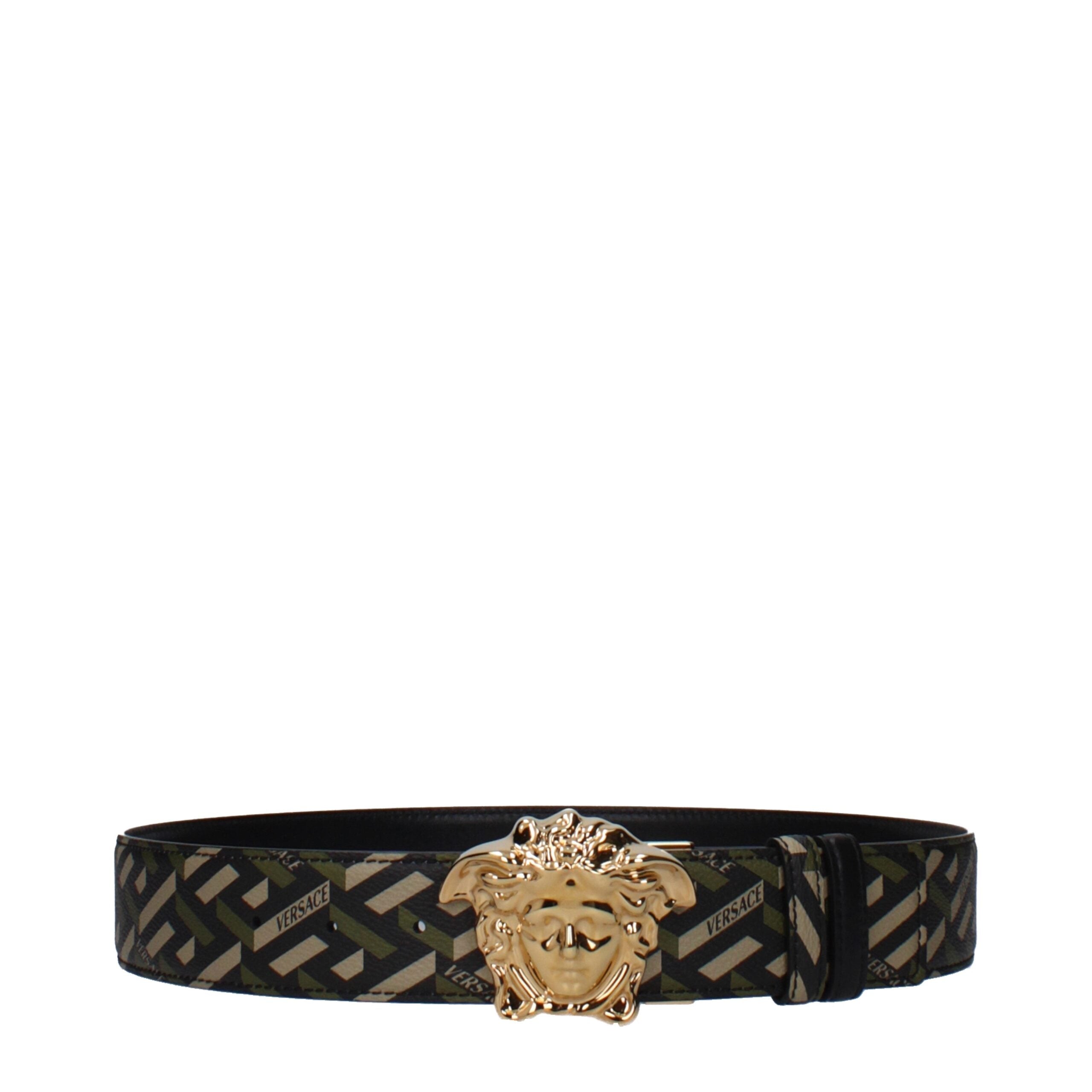 Versace Green Polyester Regular Belt