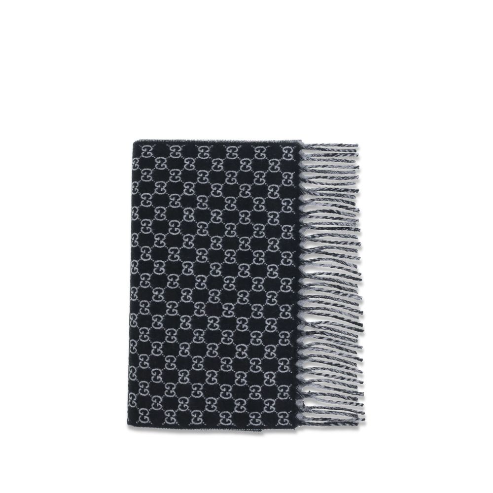 Gucci Black Wool Scarf