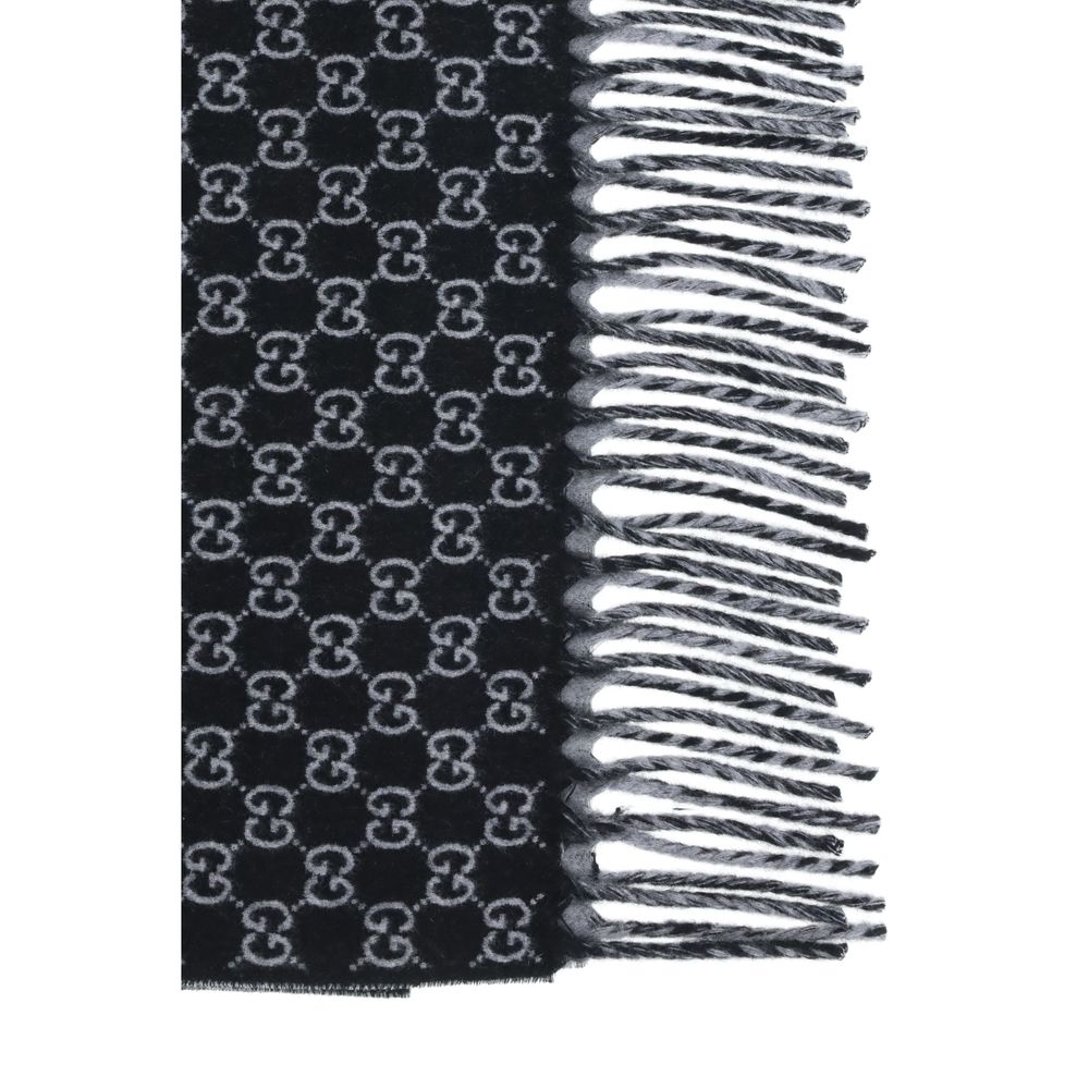 Gucci Black Wool Scarf