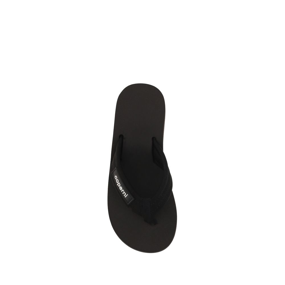 Coperni Black Polyester Platform Sandals