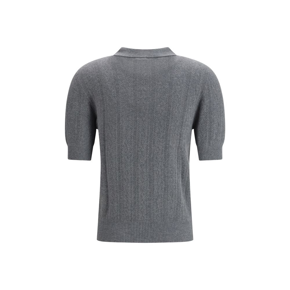 Lisa Yang Gray Cotton Dress Shirt
