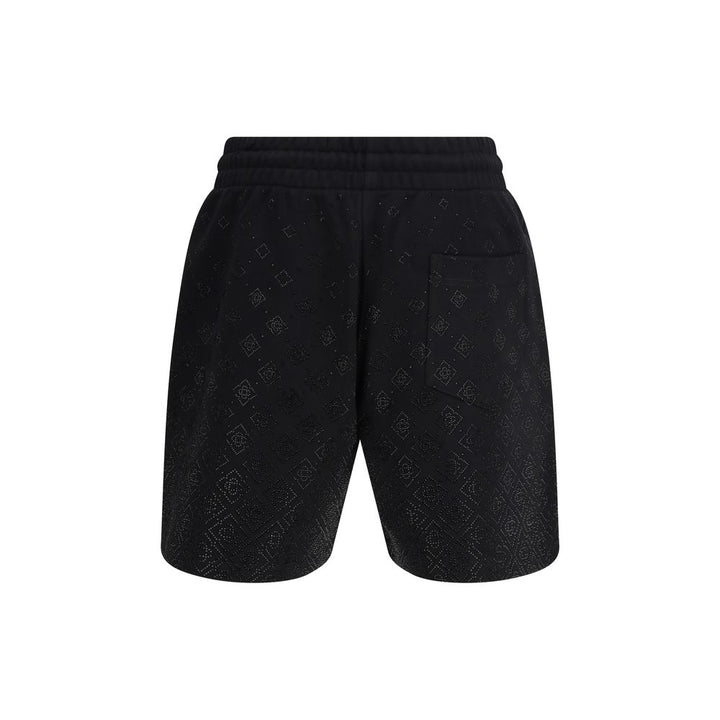 Casablanca Black Cotton Bermuda Shorts