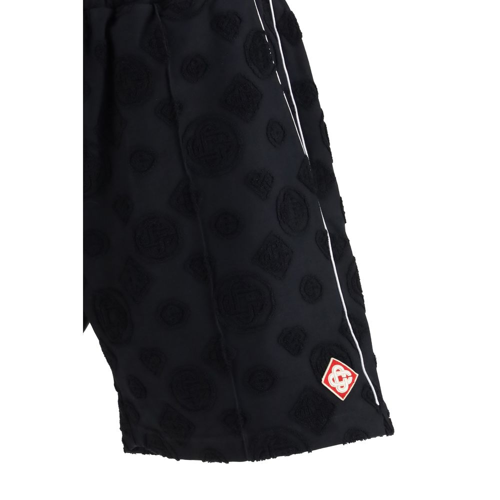 Casablanca Black Cotton Bermuda Shorts