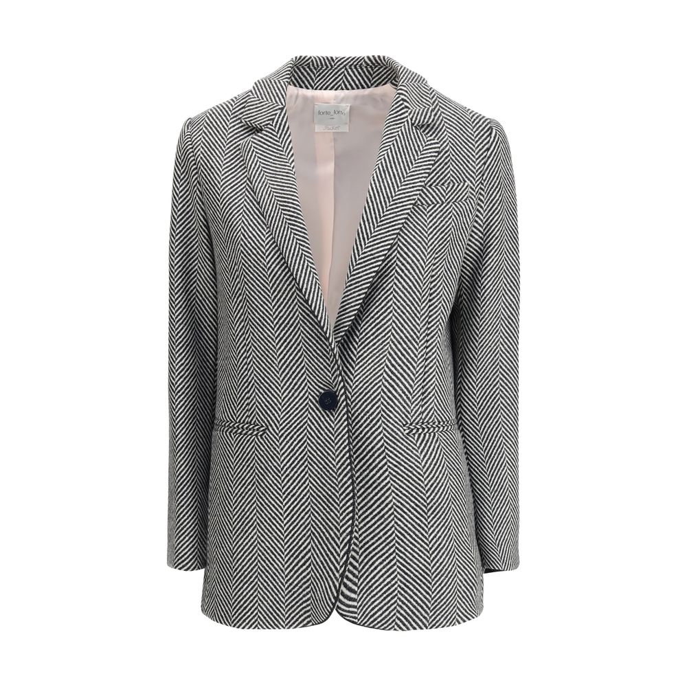 Forte_Forte Multicolor Fleece Wool Coat