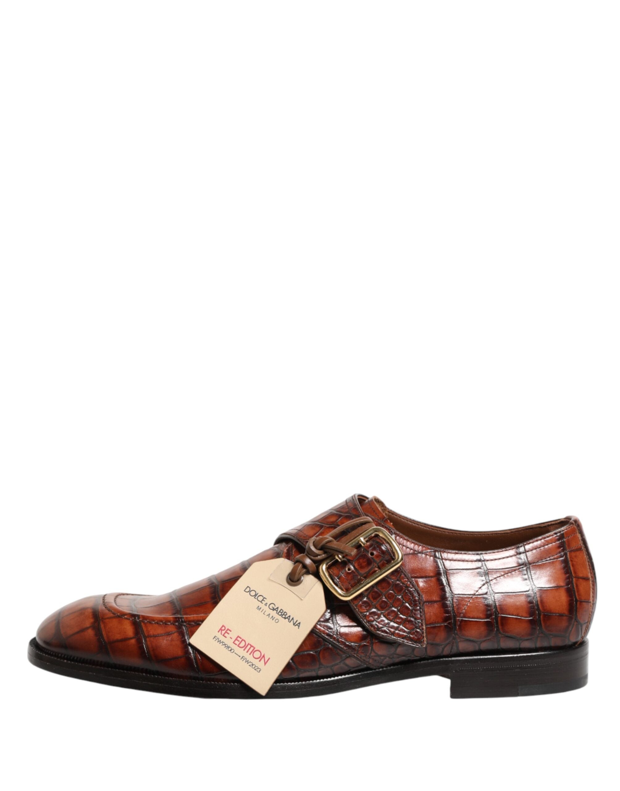 Dolce & Gabbana Brown Lace Up Leather Derby Dress Men Shoes