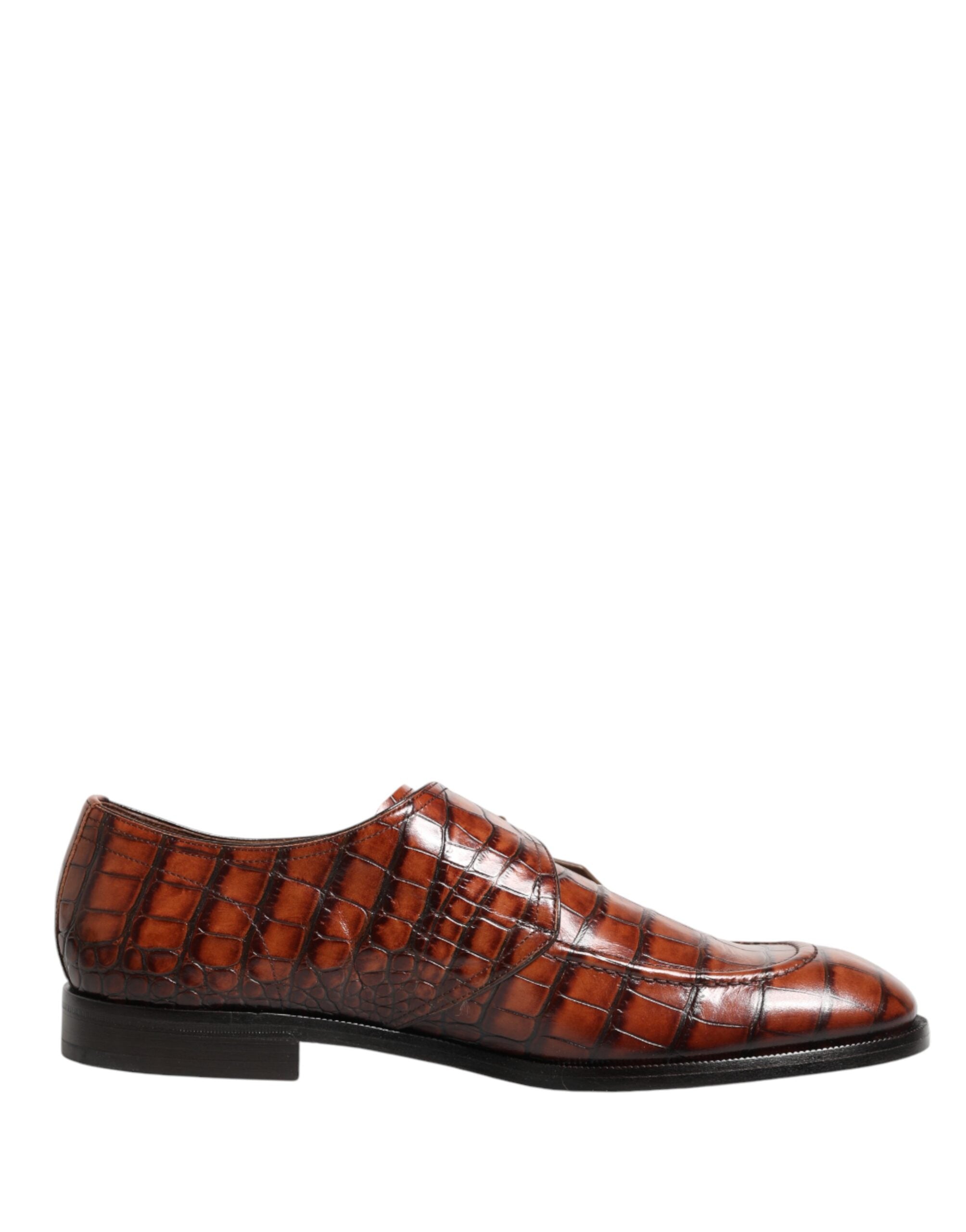 Dolce & Gabbana Brown Lace Up Leather Derby Dress Men Shoes
