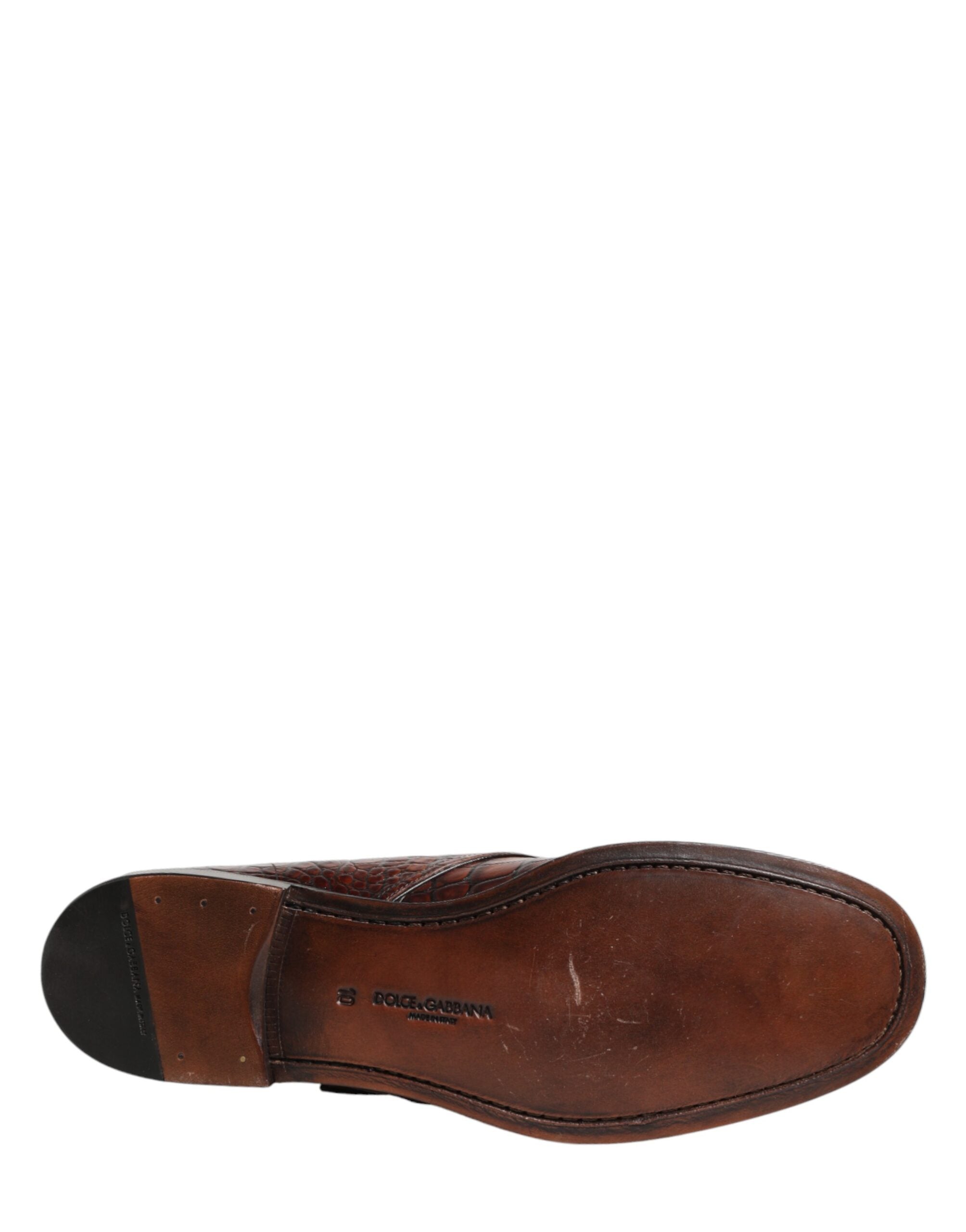 Dolce & Gabbana Brown Lace Up Leather Derby Dress Men Shoes