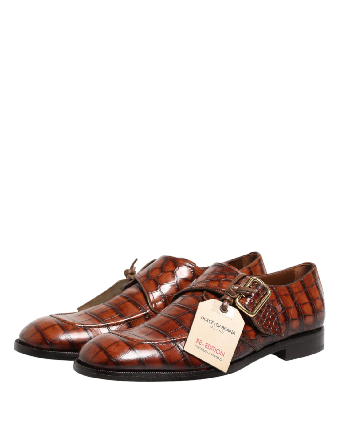 Dolce & Gabbana Brown Lace Up Leather Derby Dress Men Shoes